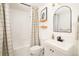 Stylish bathroom featuring modern fixtures and a new shower and tub combo at 2992 Hooker St, Denver, CO 80211