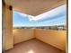 Enjoy this condo's balcony offering panoramic views of the city skyline and blue sky at 850 20Th St # 503, Boulder, CO 80302
