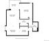 Detailed floor plan showcasing the layout of the home including the living room, bedroom, bath, dining area and kitchen dimensions at 850 20Th St # 503, Boulder, CO 80302