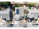 Aerial view of a home featuring solar panels and a well-manicured yard in a suburban neighborhood at 271 Terra Vista St, Brighton, CO 80601