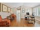 Bright home office with wood floors, vaulted ceiling, and ample space for work at 520 Jackson St, Denver, CO 80206