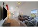Open concept living room featuring vaulted ceilings, neutral colors and lots of natural light at 19688 E Lasalle Dr, Aurora, CO 80013