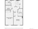 Floor plan featuring the first story with bedrooms, bathrooms, laundry, a utility room and a hall at 4418 W 11Th Ave, Denver, CO 80204