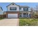 Charming two-story home featuring a brick-accented facade, inviting front porch, and well-maintained lawn at 9456 Bexley Dr, Highlands Ranch, CO 80126