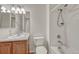 Bathroom with double sinks and shower/tub combo at 750 Vista Verde Hts, Monument, CO 80132