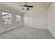 Bright bedroom with carpet flooring and ceiling fan at 750 Vista Verde Hts, Monument, CO 80132