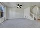 Spacious living room with carpet and ceiling fan at 750 Vista Verde Hts, Monument, CO 80132