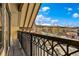 Cozy balcony offering beautiful views of the town and snow-capped mountains in the distance at 505 S Main St # 2207, Breckenridge, CO 80424