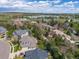 Aerial view of a lakeside neighborhood with lush greenery and beautiful homes at 5700 S Benton Cir, Littleton, CO 80123