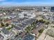 Aerial view of townhomes in a vibrant neighborhood, surrounded by green spaces and cityscapes, offering urban convenience at 4265 E Iliff Ave # 1, Denver, CO 80222