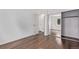 Bedroom showcasing wood floors, a double closet, and light-filled interior at 3735 S Lewiston St, Aurora, CO 80013