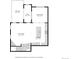 Floorplan displaying a living room, balcony, kitchen, patio, and dining room at 9546 Firenze Way, Highlands Ranch, CO 80126