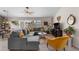 Inviting living room features a comfortable sectional sofa, stylish decor, and ample natural light at 6200 Bow Meadows Dr, Elizabeth, CO 80107