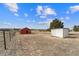 Property featuring a small barn and detached storage shed, perfect for country living at 6200 Bow Meadows Dr, Elizabeth, CO 80107