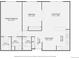 Layout showcasing the primary bedroom, bedroom, living room, kitchen, and bath at 3082 S Wheeling Way # 203, Aurora, CO 80014