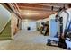 Unfinished basement area, carpeted and ready to be customized for various uses at 5837 High Timber Cir, Castle Rock, CO 80104
