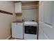 Functional laundry room with modern appliances and convenient storage at 5837 High Timber Cir, Castle Rock, CO 80104