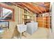 Basement utility area features laundry tub, washer, dryer and plenty of shelving at 23626 Genesee Village Rd, Golden, CO 80401