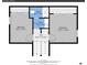 Detailed floor plan highlights bedroom and bathroom layout on one level at 23626 Genesee Village Rd, Golden, CO 80401