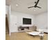 Cozy living room with hardwood floors, a flatscreen TV and minimalist decor at 680 Lone Eagle Dr, Granby, CO 80015