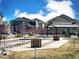 Community bocce ball court with shade structures and picnic tables provides residents outdoor recreation space at 700 Lillibrook Pl, Erie, CO 80026
