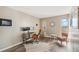 Home office with a modern desk setup, dual monitors, and a comfortable chair at 955 Eudora St # 801E, Denver, CO 80220