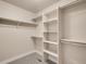 Walk-in closet providing ample storage space with built-in shelving at 17186 E Cedar Gulch Dr, Parker, CO 80134