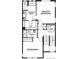 Floorplan showing Primary bedroom, Primary bath, bedroom 2, and laundry room at 2641 Channel Dr, Highlands Ranch, CO 80129