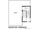 Floorplan of the rooftop terrace with stairs at 2641 Channel Dr, Highlands Ranch, CO 80129