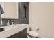 Powder room featuring modern square tile accent wall and vessel sink at 1819 W 32Nd Ave, Denver, CO 80211