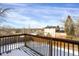 Deck overlooks backyard and distant mountains at 16651 E Arizona Pl, Aurora, CO 80017