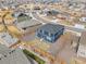 Aerial view of the home's backyard, fencing, and surrounding neighborhood at 8374 E 132Nd Pl, Thornton, CO 80602