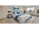Inviting bedroom with plush bedding and stylish nightstands at 14001 E Marina Dr # 606, Aurora, CO 80014