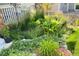 Lush garden bed featuring diverse plants, textures, and colors adding curb appeal to the property at 7665 Grady Cir, Castle Rock, CO 80108
