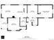 Layout of a home with a living room, dining area, kitchen, primary bedroom, and additional bedroom at 4712 Perry St, Denver, CO 80212