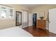 Bright bedroom with hardwood floors, a large closet, and ample natural light at 3560 N Columbine St, Denver, CO 80205