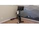 Home gym with Peloton exercise bike and wall art at 3560 N Columbine St, Denver, CO 80205