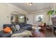 Living room with hardwood floors, fireplace and lots of natural light at 3560 N Columbine St, Denver, CO 80205