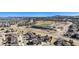 Expansive aerial view of the residential area showcasing the community layout with the landscape at 1698 Odyssey Ct, Castle Rock, CO 80109