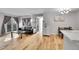 Bright living area with a comfortable sofa, hardwood floors, and a stylish decor at 7891 Allison Way # 201, Arvada, CO 80005