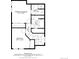 Detailed floor plan showcasing the layout of the primary bedroom, bathrooms, hall, and bedroom at 1030 Jersey St # 1, Denver, CO 80220