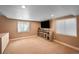 Finished basement with carpet, recessed lights, and windows at 1386 Avgare Way, Erie, CO 80516