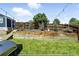 Manicured backyard with wooden retaining wall and lush landscaping at 3593 S Gibralter Cir, Aurora, CO 80013
