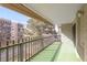 Relaxing private balcony with an unobstructed view and metal railing at 14091 E Marina Dr # 308, Aurora, CO 80014