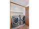 This laundry room features a set of modern front load washer and dryer at 3948 S Halifax St, Aurora, CO 80013