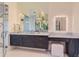 Bathroom with marble countertops, large mirrors, and and sink at 2821 E Cedar Ave # 14, Denver, CO 80209