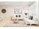 Cozy living room with contemporary furnishings, stylish decor, and natural light at 3198 Blake St # 402, Denver, CO 80205