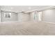 Large finished basement with neutral walls, carpet, and natural light from a window well at 11482 Colony Loop, Parker, CO 80138