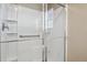 Shower stall with glass enclosure and grab bar at 6792 Longpark Dr, Parker, CO 80138