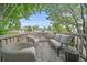 Charming balcony with cozy seating area and neighborhood views at 2340 S Columbine St, Denver, CO 80210